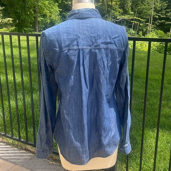 EILEEN FISHER WOMAN JEAN BUTTON DOWN SHIRT - Picture 4 of 5